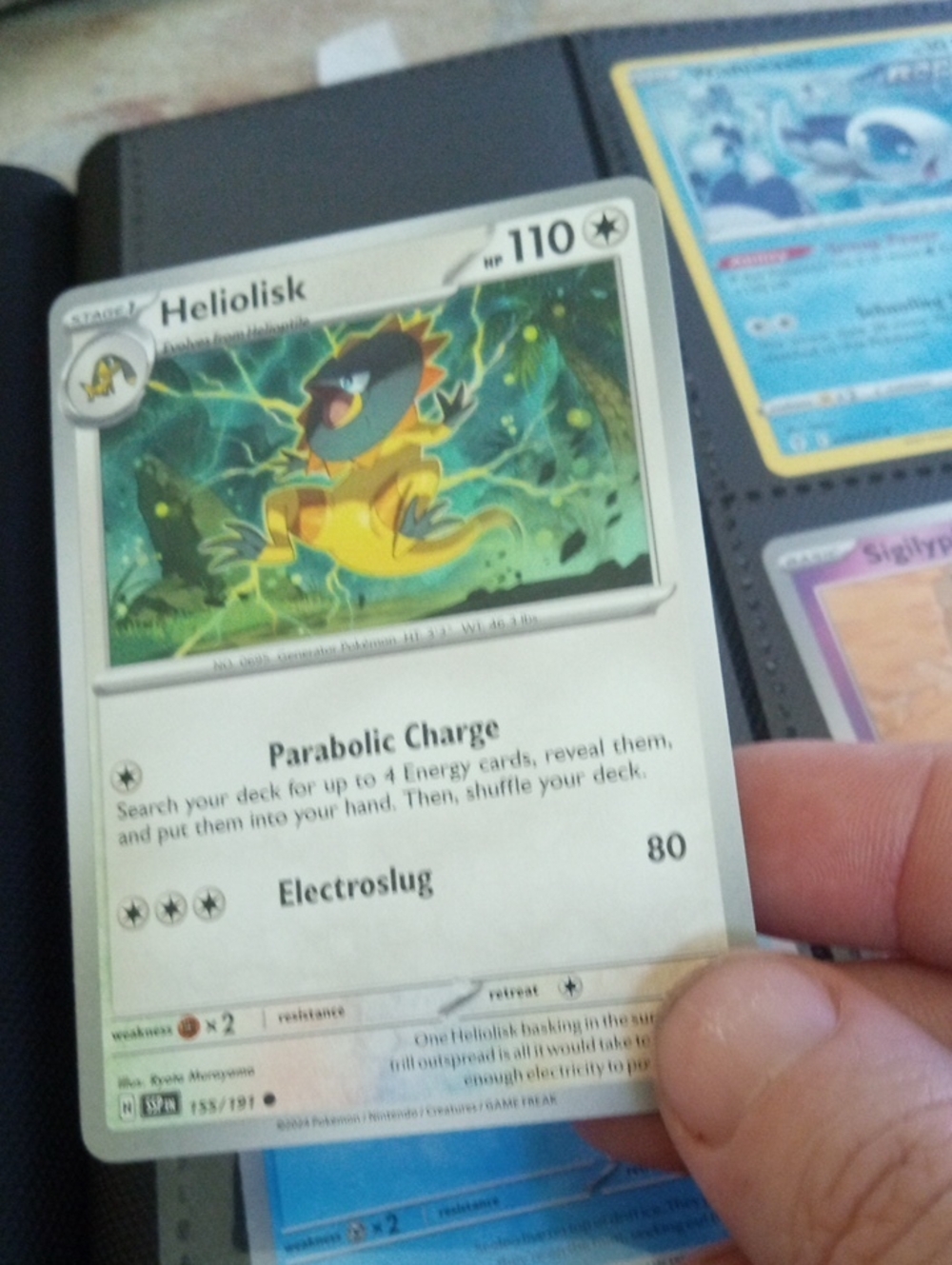 Pokemon Heliolisk Trading Card - Yellow/Green
